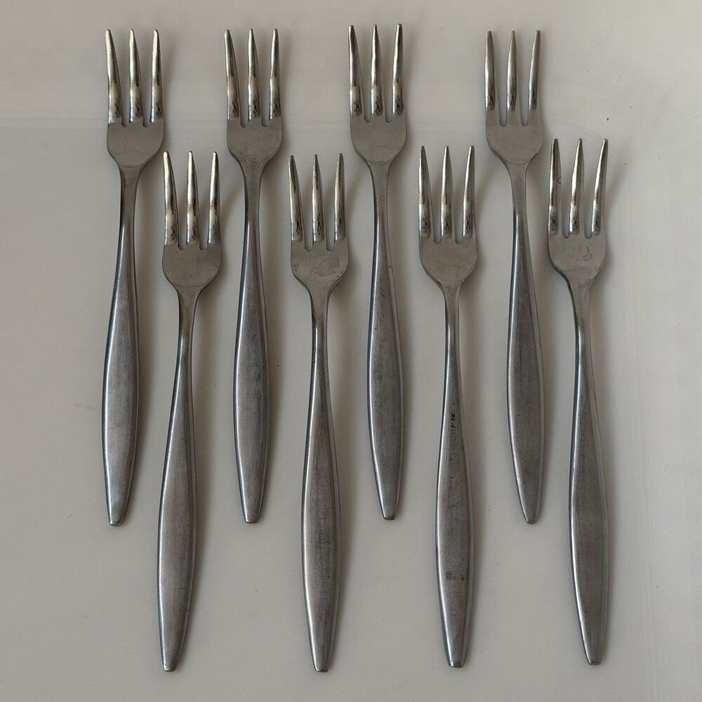 8pc AMC Venice Cocktail/Seafood Fork 5 3/8” Stainless Japan Satin